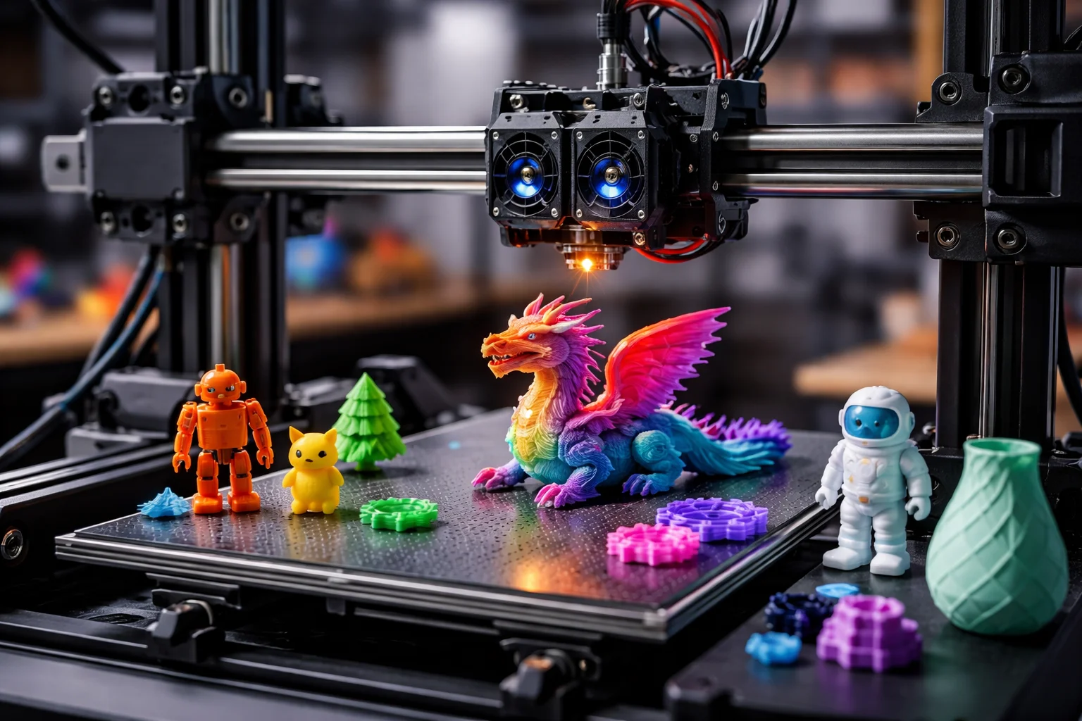 Impresora 3D trabajando